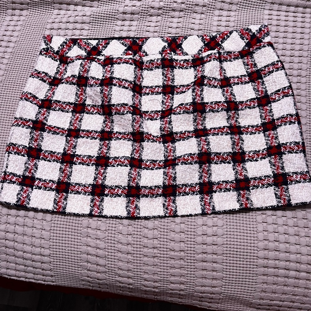 English Factory Tweed Plaid Miniskirt | Anthropologie